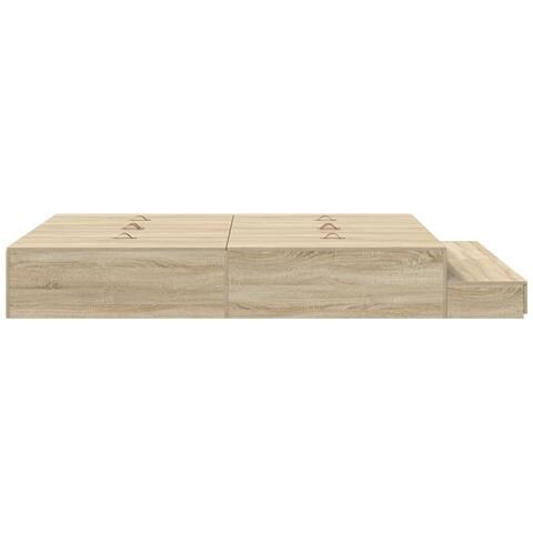 Struttura letto con contenitore in Rovere Sonoma 140x190 cm - Foto 9