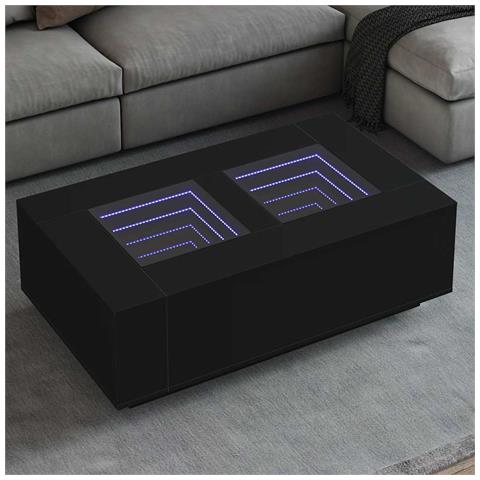 Tavolino da Salotto con LED Infinity Nero 116x69x40 cm - Foto 2