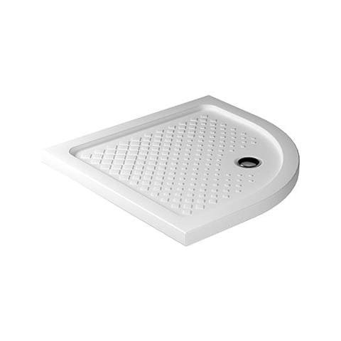 Piatto Doccia Semicircolare In Ceramica Galassia 80x80 Bianco Lucido H 6 Cm Con Antiscivolo - Foto 1