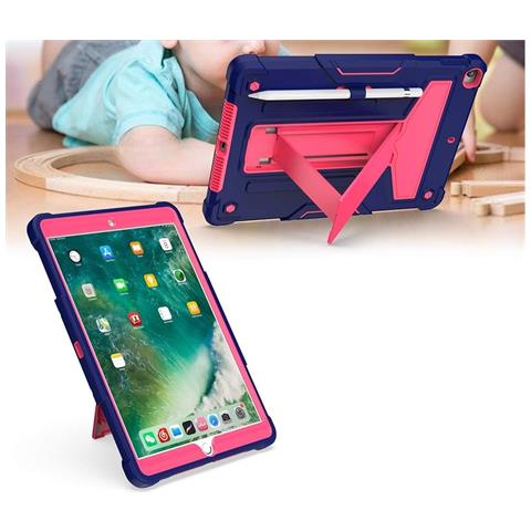 Custodia Per Ipad 9/8/7 10.2"" Con Supporto E Alloggiamento Per Stilo Rosa - Foto 4