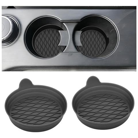 Tappetino Portabicchieri Auto In Silicone - Antiscivolo, Antigoccia, Universale Rotondo - Confezione Da 2 - Foto 1