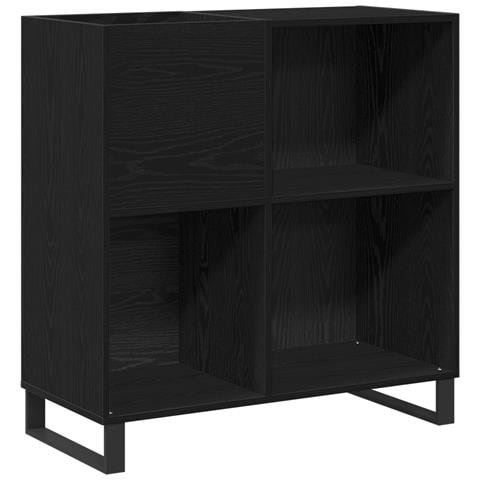 Mobile per Vinili Rovere Nero 84.5x38x90 cm Legno Ingegnerizzato - Foto 1