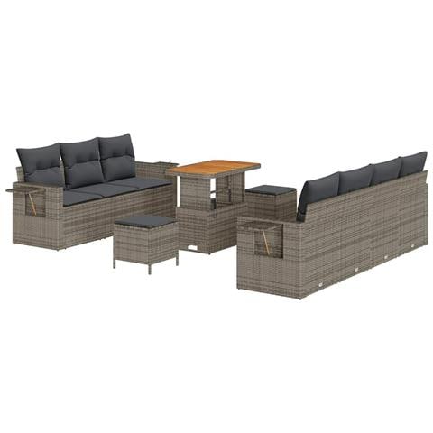 Set Divano da Giardino 10 pcs Grigio 90 x 55 x 71 cm - Foto 1