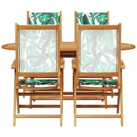 Set da Pranzo per Giardino 5 pcs Motivo a foglia - Foto 9