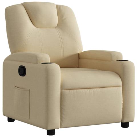 Poltrona reclinabile in tessuto color crema - Foto 1