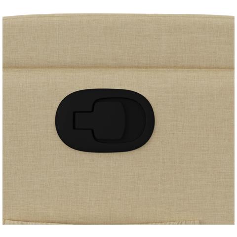 Poltrona reclinabile in tessuto color crema - Foto 9