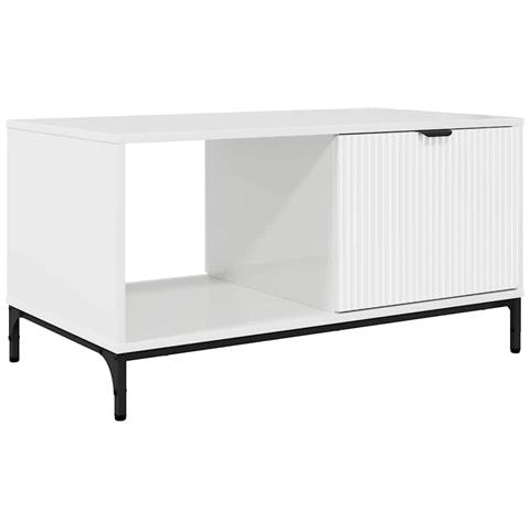 Tavolino da salotto Bianco lucido 90 x 49 x 46 cm - Foto 1