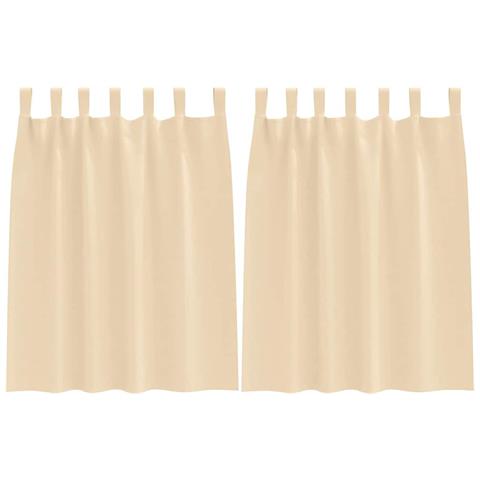 Tende con tende 2 pcs Crema 140x140cm Poliestere - Foto 1