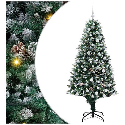 Albero di Natale artificiale con 300 LED Verde 180 cm - Foto 1