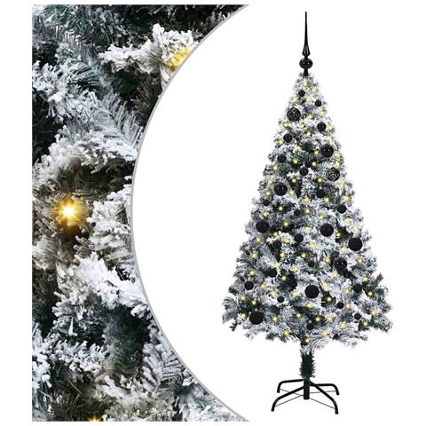 Albero di Natale artificiale con 150 LED Bianco 150 cm - Foto 1
