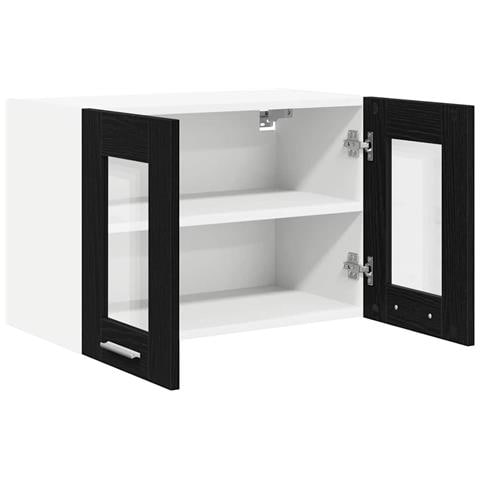 Armadio pensile con porta Riga Rovere Nero 60 x 31 x 40 cm - Foto 1