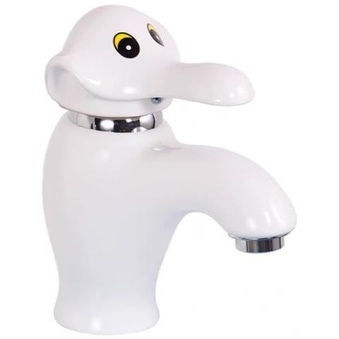 Rubinetto per lavabo da bagno, Blackswan, tipo M286 Elephant, modello bianco, misura 16 cm - Foto 1