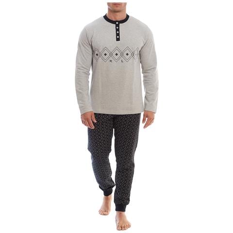 Pigiama Invernale Da Uomo In Peluche Kl30202 - Foto 1