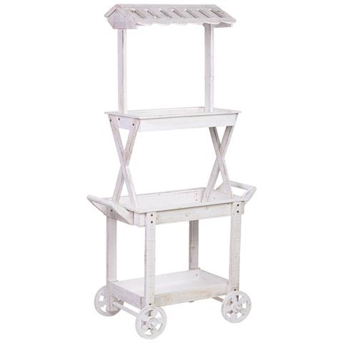 Carrello Espositivo-scaffale In Legno 86x45x162h Cm - Foto 1