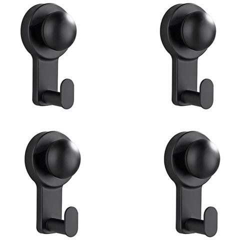 Set Da 4 Ganci A Ventosa In Acciaio Inossidabile - Riutilizzabili Senza Trapano Multi-superficie Non Graffianti Per Bagno Cucina Soggiorno Camera Black - Foto 1