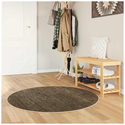Runner Tappeto MARSA Verde Foresta Ø 120 cm Poliestere e PVC - Foto 2
