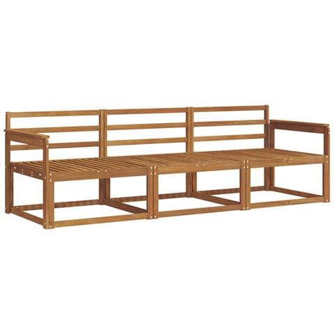Set di divani da esterno 3 pcs Naturale - Foto 1