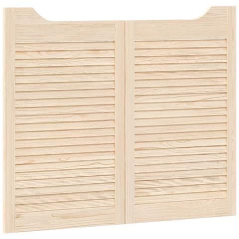 Porte Swing 2 pcs Naturale Legno Massello di Pino - Foto 1