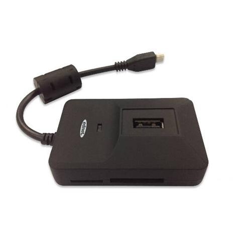 Lettore Card e Hub 3 Porte Usb 2.0 OTG per Smartphone - Foto 1