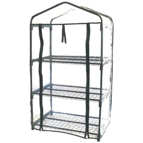 Serra per Giardinaggio con 3 Ripiani 69X49X125H cm con Copertura in Pvc - Foto 2