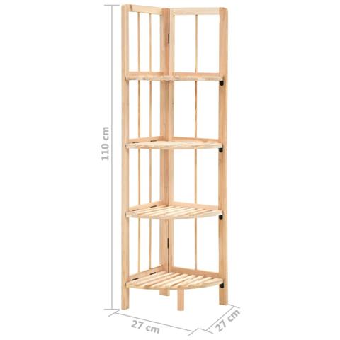 Scaffale Angolare In Legno Di Cedro 27x27x110 Cm - Foto 6