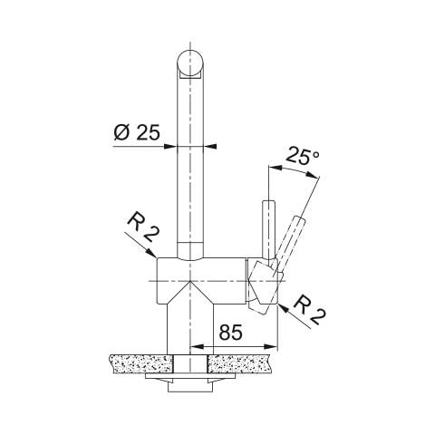 ATLAS NEO Doccia Miscelatore Monocamando per Lavello Cucina con Doccetta Colore Industrial Black - Foto 3