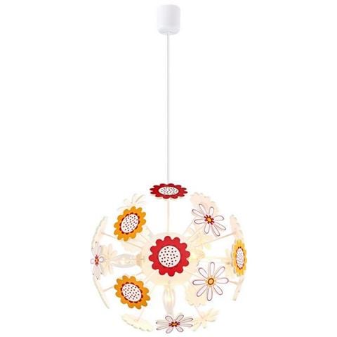 Lampada A Sospensione Flowers Lampadario - Rotondo - Da Soffitto -multicolore 40 X 40 X 80 Cm, 4 X E14, 13w - Foto 1