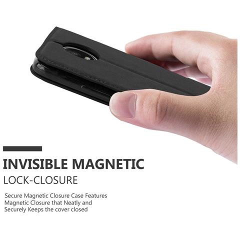 Custodia Compatibile Con Motorola Moto G5s Plus In Nero Di Notte - Coperchio Protettiva Con Chiusura Magnetica, Funzione Stand E Tasca Per Le Carte - Foto 2