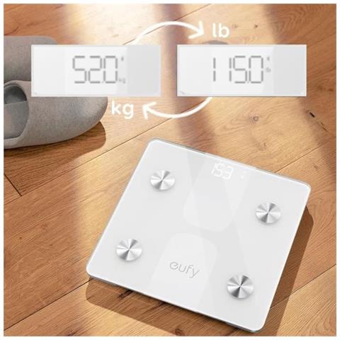 T9146h21 Bilance Pesapersone Bilancia Pesapersone Elettronica Quadrato Bianco - Foto 4