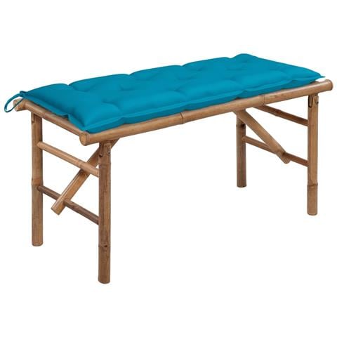 Panca Da Giardino Pieghevole Con Cuscino 118 Cm In Bamb? - Foto 1