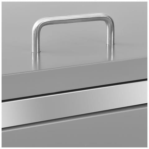 Copri Bidoni Pattumiera Doppia 138x77,5x112,5 cm Acciaio Inox - Foto 2