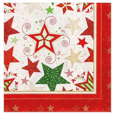 88670 Tovagliolo Di Carta Carta Velina Rosso, Bianco 20 Pz - Foto 1