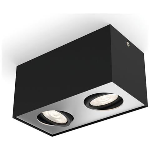 Applique Led Doppia Warmglow 9w Box Nero 100x202x102 Mm Metallo - Foto 1