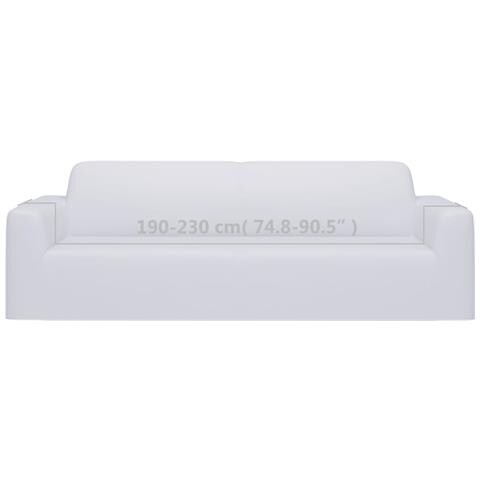 Fodera Elasticizzata Divano 3 Posti In Jersey Poliestere Bianco - Foto 12