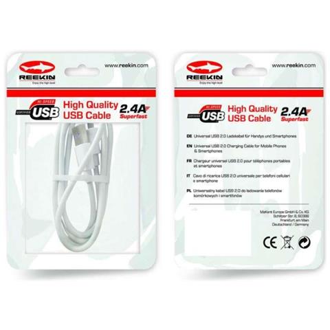 Cavo di Ricarica Rapida 2.4A da USB-C a Lightning 1m - Bianco - Foto 2