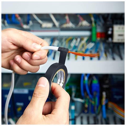 Nastro Isolante In Pvc, Spessore 0,13mm, 15mm X 10m. Nero - Foto 1