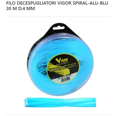 Filo Decespugliatori Vigor Spiral-alu-blu 30 M D. 4 Mm - Foto 1
