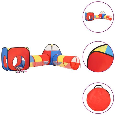Tenda Da Gioco Per Bambini 250 Palline Multicolore 190x264x90cm - Foto 1
