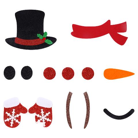 Adesivi Per Porte Natalizi, Adesivi Grandi Pupazzi Di Neve, Decorazioni Per Porte Natalizie Multicolor - Foto 1