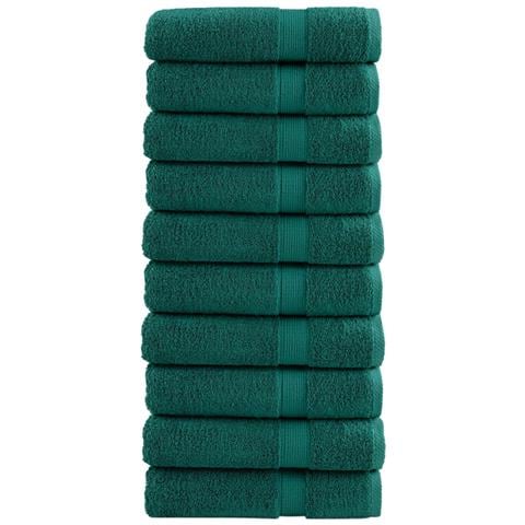 Asciugamani da Bagno SOLUND 10 pz Verdi 100x150cm 600 g /m² - Foto 1