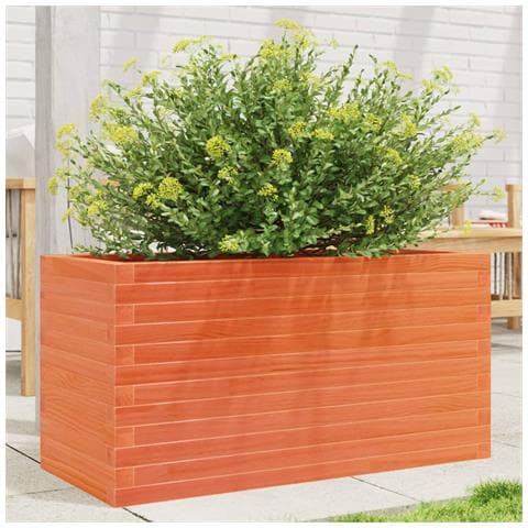 Fioriera Giardino Marrone Cera 90x40x45,5cm Legno Massello Pino - Foto 1