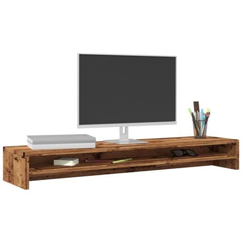Supporto Per Monitor Legno Antico 100x24x13cm Legno Multistrato - Foto 1