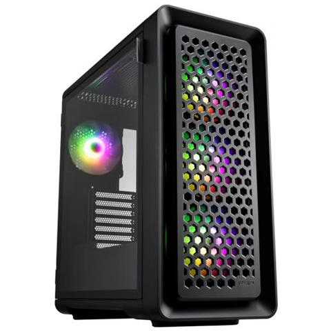 Case FSP CUT593A Midi TowerATX / Micro-ATX / Mini-ITX 2 Porte USB 3.2 Colore Nero - Foto 1