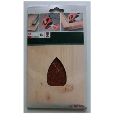 5 Fogli Abrasivi Per Levigatrice A Delta - 95x135mm G80 - Foto 1