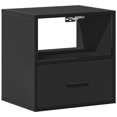 Comodino A Muro Nero 40x31x39,5 Cm - Foto 2