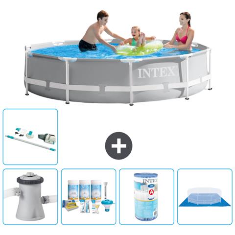 Piscina Fuori Terra - In Giro - 305x76 Cm - Grigio - Include Accessori Coordinati A2025 - Foto 1