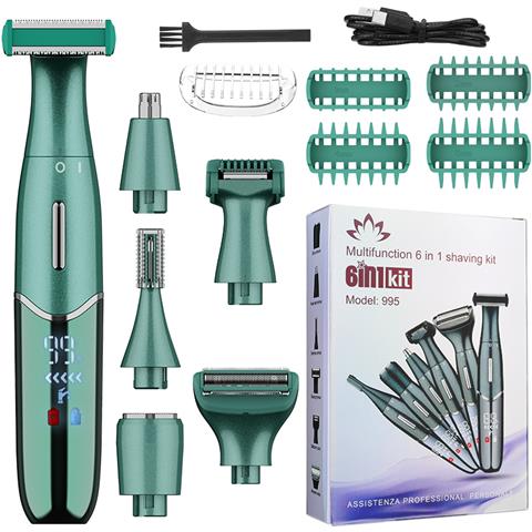 Regolabarba Da Donna 5 In 1: Rifinitura Precisa E Delicata Green - Foto 1