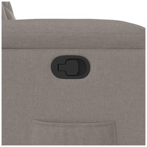 Poltrona Reclinabile in Tessuto Tortora - Foto 9