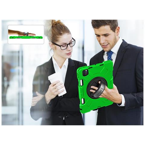 Custodia Per Ipad Mini 6 8.3"" Con Supporto E Tracolla Verde - Foto 2