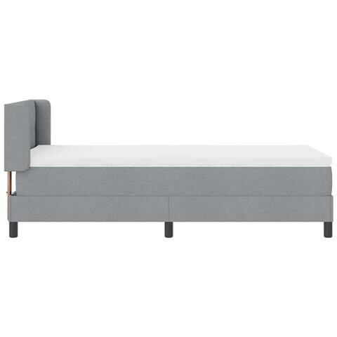Letto box spring con materasso Grigio chiaro 90 x 200 cm - Foto 9